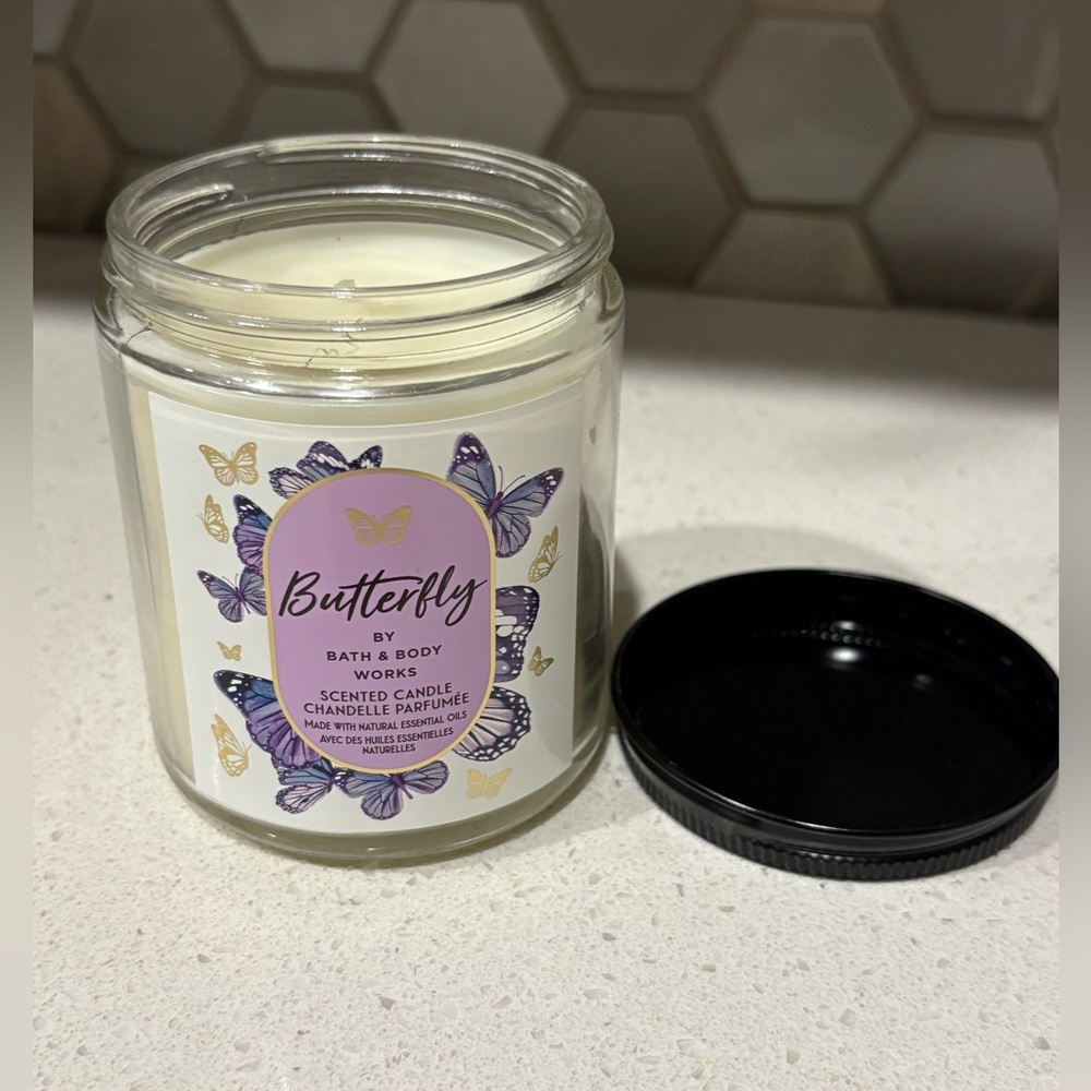 New Bath and Body Works Single Wick Butterfly Candle